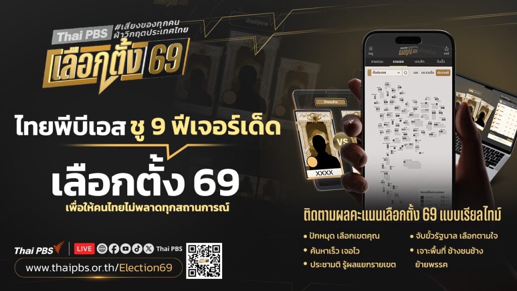 ไทยพีบีเอส ชู 9 ฟีเจอร์เด็ด เลือกตั้ง 69